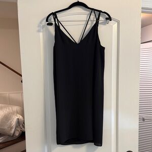 Topshop Black Strappy Mini Dress
